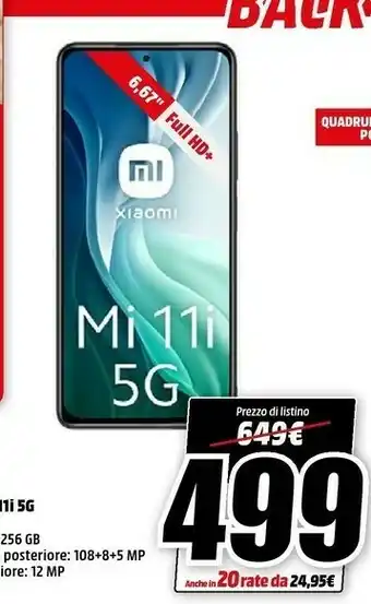 MediaWorld Xiaomi Mi 11i 5G offerta