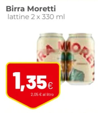 Coop Birra Moretti lattine 2 x 330 ml offerta