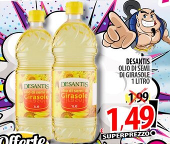 Il Genio Supermercato DESANTIS OLIO DI SEMI DI GIRASOLE 1 LITRO offerta