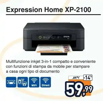 Unieuro Epson Expression Home XP-2100 offerta