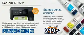 Unieuro Epson EcoTank ET-2721 offerta