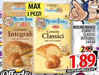 Il Genio Supermercato MULINO BIANCO CORNETTI CLASSICI INTEGRALI 240 GR offerta