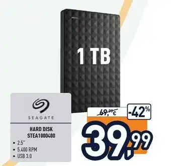 Unieuro Seagate Hard Disk STEA1000400 offerta
