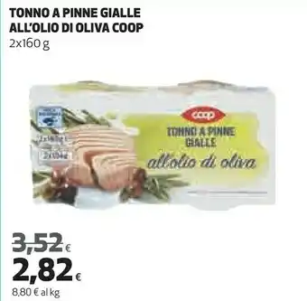 Coop Coop Tonno A Pinne Gialle All'olio Di Oliva offerta