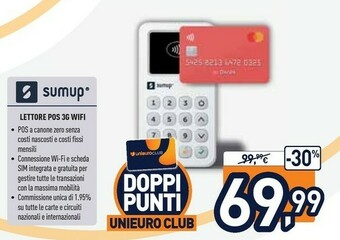 Unieuro Sumup Lettore POS 3G WiFi offerta