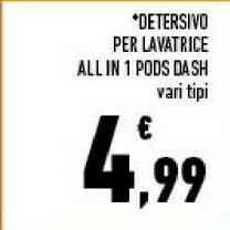 Conad Dash Detersivo Per Lavatrice All In 1 Pods offerta