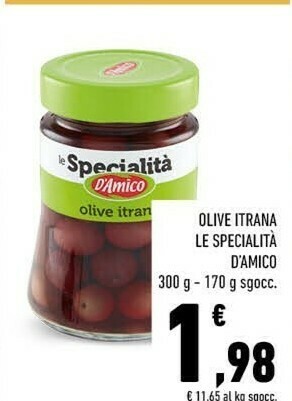 Conad D'Amico Le Specialità Olive Itrana 170 G(ml) offerta