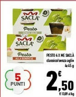 Conad Saclà Pesto Alla Genovese 180 G(ml) offerta