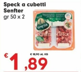 Despar Speck a cubetti Senfter gr 50 x 2 offerta