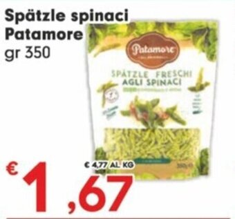 Despar Spätzle spinaci Patamore gr 350 offerta