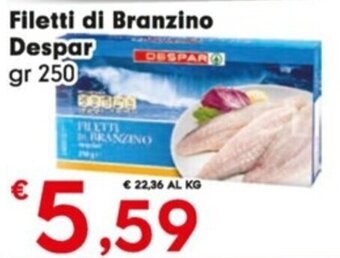 Despar Filetti di Branzino Despar gr 250 offerta