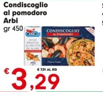 Despar Condiscoglio al pomodoro Arbi gr 450 offerta