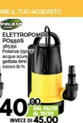 Orizzonte Pompa offerta