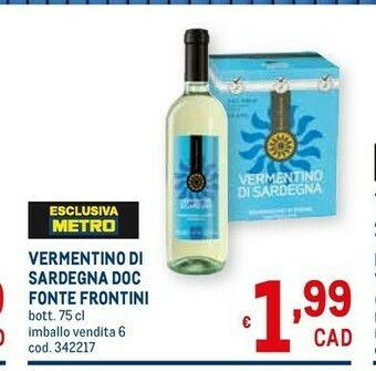 Fonte frontini Vermentino Di Sardegna Doc