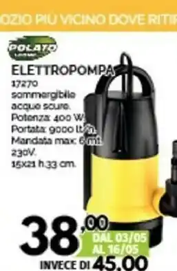 Orizzonte Dove Pompe sommerse offerta
