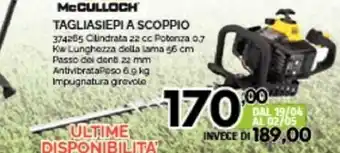 Orizzonte McCulloch Tagliasiepi offerta