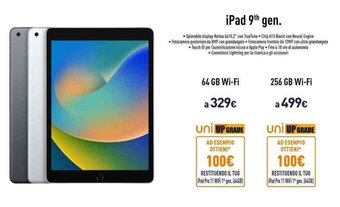 Unieuro iPad 9th gen. 256 GB Wi-Fi offerta
