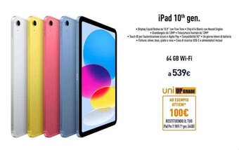 Unieuro iPad 10th gen. 64 GB Wi-Fi offerta