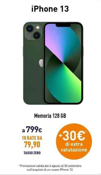 Unieuro iPhone 13 offerta