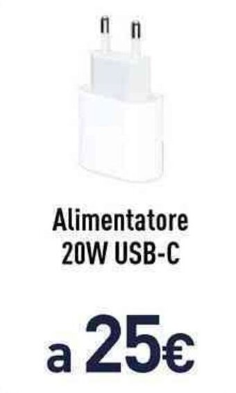 Unieuro Alimentatore 20W USB-C offerta
