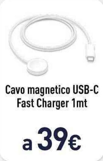 Unieuro Cavo magnetico USB-C Fast Charger 1mt offerta