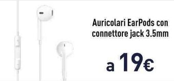 Unieuro Auricolari EarPods con connettore jack 3.5mm offerta
