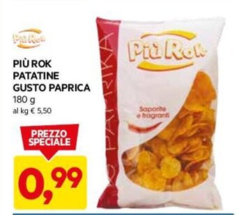 DPiù PIÙ ROK PATATINE GUSTO PAPRICA 180 g offerta