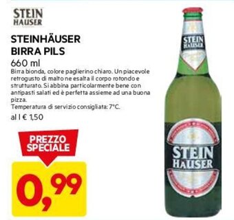 DPiù STEINHÄUSER BIRRA PILS 660 ml offerta