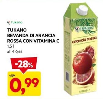 DPiù TUKANO BEVANDA DI ARANCIA ROSSA CON VITAMINA C 1,5 l offerta