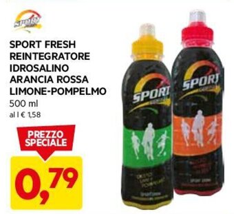 DPiù SPORT FRESH REINTEGRATORE IDROSALINO ARANCIA ROSSA LIMONE-POMPELMO 500 ml offerta