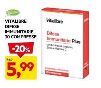 DPiù VITALIBRE DIFESE IMMUNITARIE 30 COMPRESSE offerta