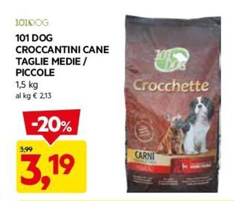 DPiù 101 DOG CROCCANTINI CANE TAGLIE MEDIE/ PICCOLE 1,5 kg offerta