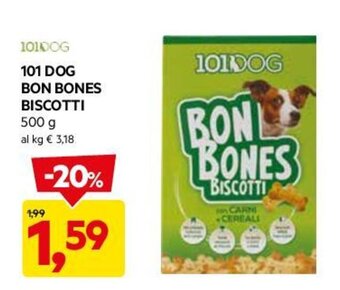 DPiù 101 DOG BON BONES BISCOTTI 500 g offerta