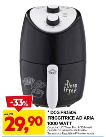 DPiù DCG FR3504 FRIGGITRICE AD ARIA 1000 WATT offerta
