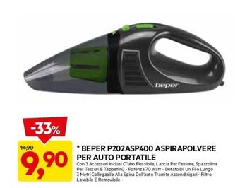 BEPER P202ASP400 ASPIRAPOLVERE PER AUTO PORTATILE