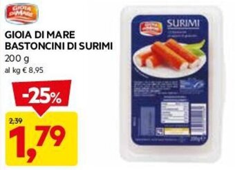 DPiù GIOIA DI MARE BASTONCINI DI SURIMI 200 g offerta