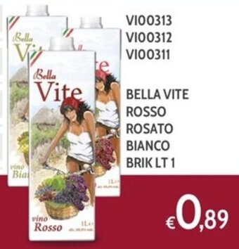 BELLA VITE ROSSO ROSATO BIANCO BRIK LT 1