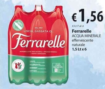 Extra Supermercati Ferrarelle ACQUA MINERALE effervescente naturale 1,5 Lt x 6 offerta