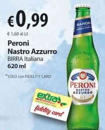 Extra Supermercati Peroni Nastro Azzurro BIRRA Italiana 620 ml offerta