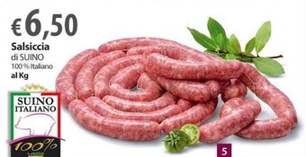 Extra Supermercati Salsiccia di SUINO 100% Italiano offerta