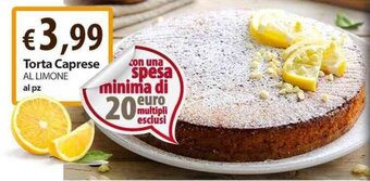 Extra Supermercati Torta Caprese AL LIMONE offerta