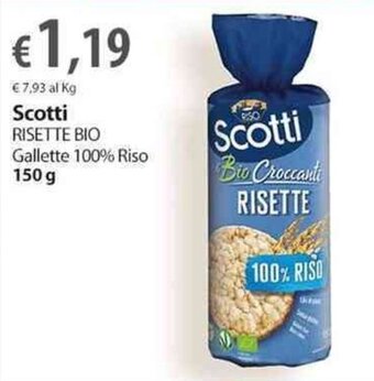 Extra Supermercati Scotti RISETTE BIO Gallette 100% Riso 150 g offerta