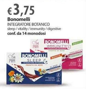 Extra Supermercati Bonomelli INTEGRATORE BOTANICO sleep/vitality/immunity / digestive conf. da 14 monodosi offerta