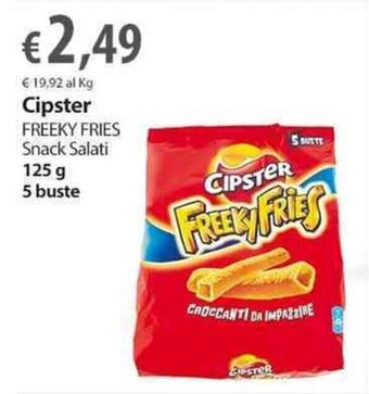 Extra Supermercati Cipster FREEKY FRIES Snack Salati 125 g 5 buste offerta