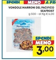 Pam Seafrost vongole marroni del pacifico offerta