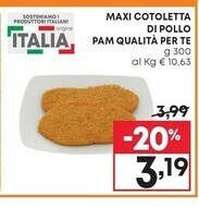 Pam Pam maxi cotoletta di pollo offerta