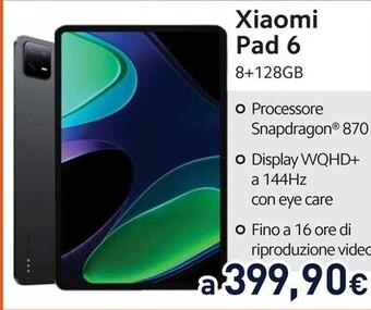 Unieuro Xiaomi pad 6 offerta