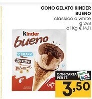 Pam Kinder cono gelato bueno classico offerta
