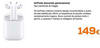 Apple airpods seconda generazione