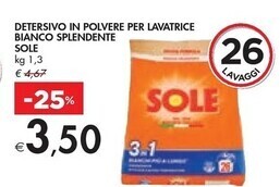 Bennet Sole detersivo in polvere per lavatrice bianco splendente offerta